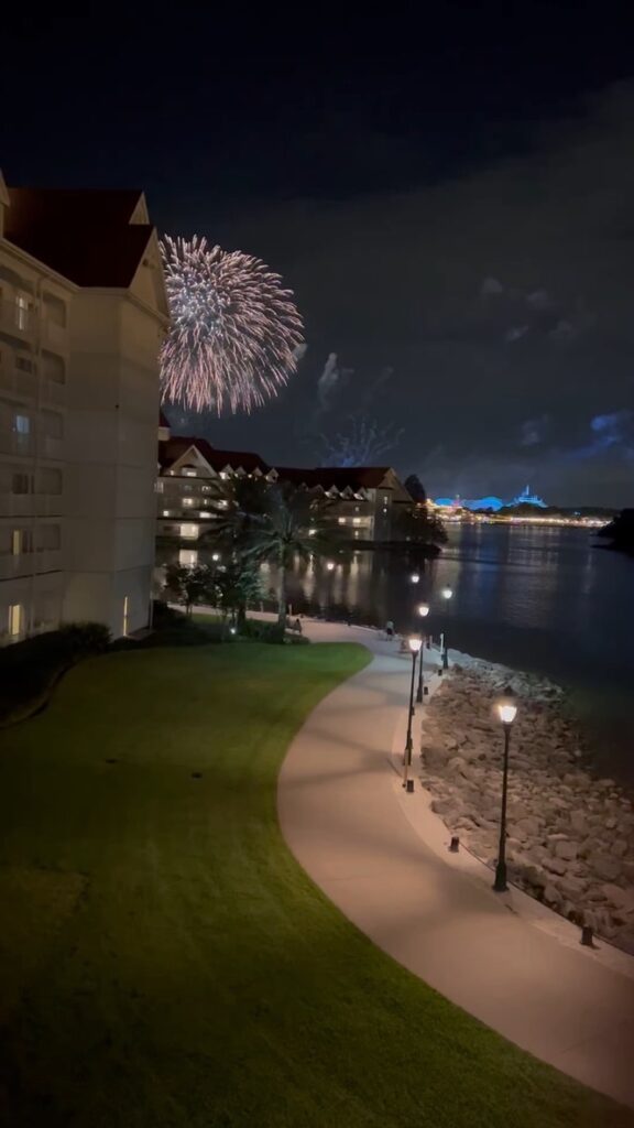 fireworks view from Grand Floridian DVC