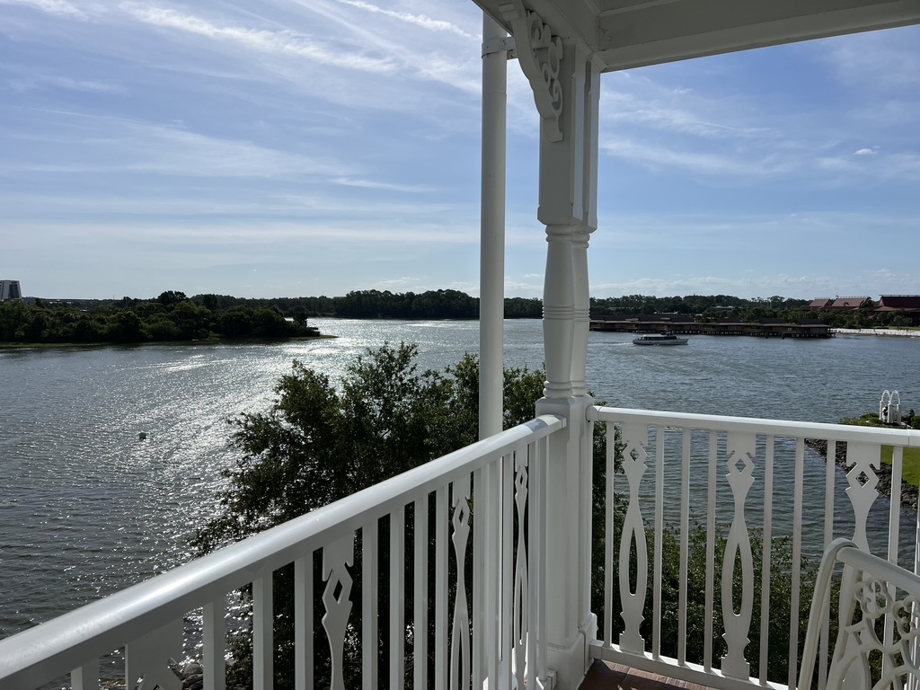 view of ticket and transportation center dock from Grand Floridian